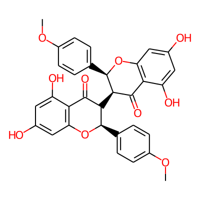 (2S)-3-[(2S,3S)-5,7-dihydroxy-2-(4-methoxyphenyl)-4-oxo-2,3-dihydrochromen-3-yl]-5,7-dihydroxy-2-(4-methoxyphenyl)-2,3-dihydrochromen-4-one