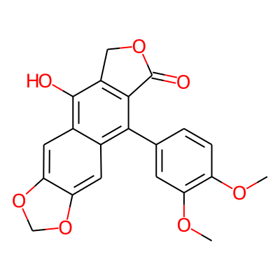 9-(3,4-dimethoxyphenyl)-5-hydroxy-6H-[2]benzofuro[5,6-f][1,3]benzodioxol-8-one