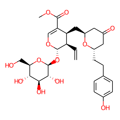 methyl (2S,3R,4S)-3-ethenyl-4-[[(2S,6S)-6-[2-(4-hydroxyphenyl)ethyl]-4-oxooxan-2-yl]methyl]-2-[(2S,3R,4S,5S,6R)-3,4,5-trihydroxy-6-(hydroxymethyl)oxan-2-yl]oxy-3,4-dihydro-2H-pyran-5-carboxylate