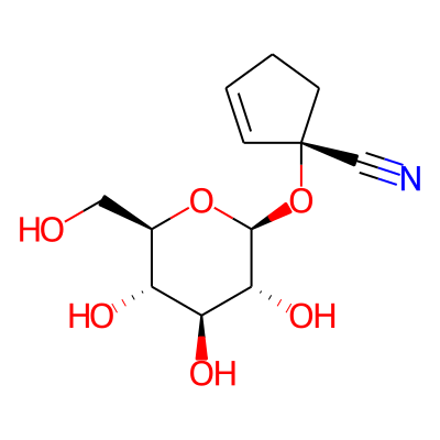 (1S)-1-[(2S,3R,4S,5S,6R)-3,4,5-trihydroxy-6-(hydroxymethyl)oxan-2-yl]oxycyclopent-2-ene-1-carbonitrile