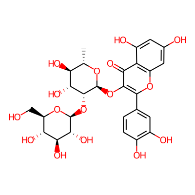 quercetin 3-O-beta-D-glucopyranosyl-(1->2)-rhamnopyranoside