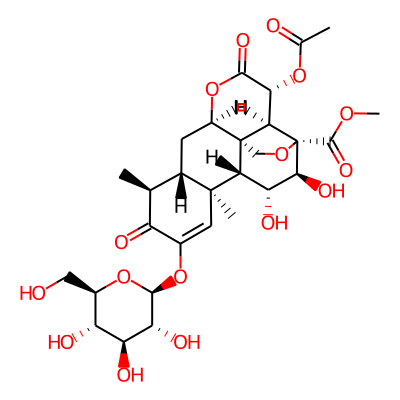 methyl (1R,2S,3R,6R,8S,9S,13S,14R,15R,16S,17S)-3-acetyloxy-15,16-dihydroxy-9,13-dimethyl-4,10-dioxo-11-[(2S,3R,4S,5S,6R)-3,4,5-trihydroxy-6-(hydroxymethyl)oxan-2-yl]oxy-5,18-dioxapentacyclo[12.5.0.01,