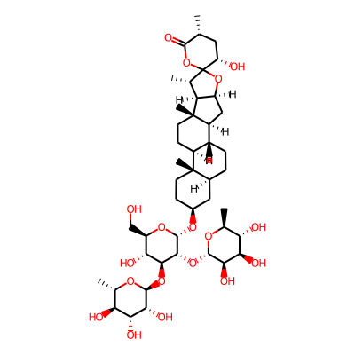 3beta,23alpha-Dihydroxy-5alpha-spirostan-26-one 3-O-alpha-rhamnopyranosyl (1-2)-(alpha-rhamnopyranosyl-(1-4))-beta-glucopyranoside