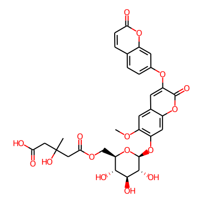 3-hydroxy-3-methyl-5-oxo-5-[[(2R,3S,4S,5R,6S)-3,4,5-trihydroxy-6-[6-methoxy-2-oxo-3-(2-oxochromen-7-yl)oxychromen-7-yl]oxyoxan-2-yl]methoxy]pentanoic acid
