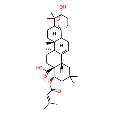 (1S,2S,6S,10R,11S,14S,15R,18R,20R)-20-hydroxy-8,8,14,15,19,19-hexamethyl-10-(3-methylbut-2-enoyloxy)-21-oxahexacyclo[18.2.2.01,18.02,15.05,14.06,11]tetracos-4-ene-11-carboxylic acid