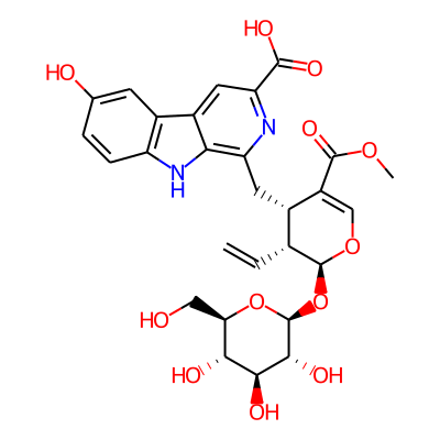 1-[[(2S,3R,4S)-3-ethenyl-5-methoxycarbonyl-2-[(2S,3R,4S,5S,6R)-3,4,5-trihydroxy-6-(hydroxymethyl)oxan-2-yl]oxy-3,4-dihydro-2H-pyran-4-yl]methyl]-6-hydroxy-9H-pyrido[3,4-b]indole-3-carboxylic acid