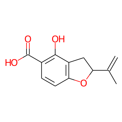 4-Hydroxy-2-(1-methylethenyl)-2,3-dihydrobenzofuran-5-carboxylic acid