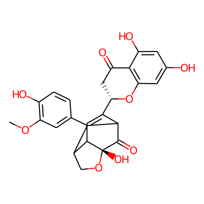 (3R)-9-[(2S)-5,7-dihydroxy-4-oxo-2,3-dihydrochromen-2-yl]-3-hydroxy-10-(4-hydroxy-3-methoxyphenyl)-4-oxatricyclo[4.3.1.03,7]dec-8-en-2-one