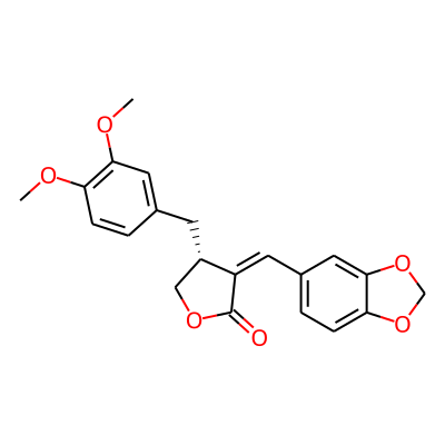 (3Z,4R)-3-(1,3-benzodioxol-5-ylmethylidene)-4-[(3,4-dimethoxyphenyl)methyl]oxolan-2-one