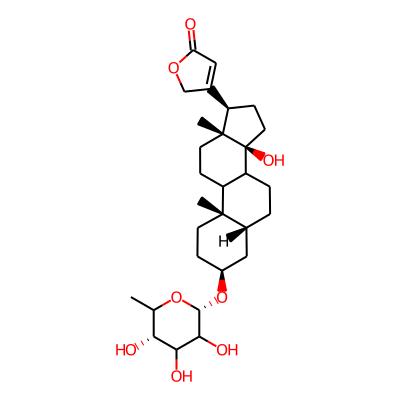 3-[(3S,5R,10S,13R,14S,17R)-14-hydroxy-10,13-dimethyl-3-[(2S,5S)-3,4,5-trihydroxy-6-methyloxan-2-yl]oxy-1,2,3,4,5,6,7,8,9,11,12,15,16,17-tetradecahydrocyclopenta[a]phenanthren-17-yl]-2H-furan-5-one