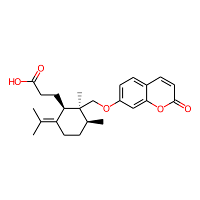 3-[(1R,2S,3S)-2,3-dimethyl-2-[(2-oxochromen-7-yl)oxymethyl]-6-propan-2-ylidenecyclohexyl]propanoic acid