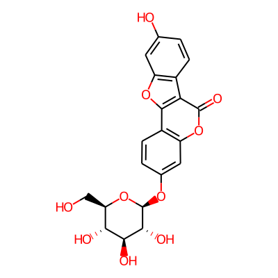9-Hydroxy-6-oxo-6H-[1]benzofuro[3,2-c][1]benzopyran-3-yl beta-D-glucopyranoside