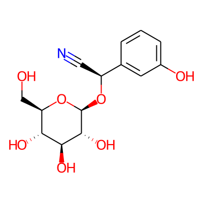 (R)-(beta-D-Glucopyranosyloxy)(3-hydroxyphenyl)acetonitrile