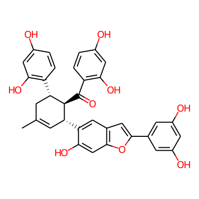 (2,4-dihydroxyphenyl)-[(1R,2R,6S)-6-(2,4-dihydroxyphenyl)-2-[2-(3,5-dihydroxyphenyl)-6-hydroxy-1-benzofuran-5-yl]-4-methylcyclohex-3-en-1-yl]methanone
