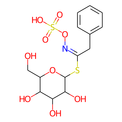 {[(E)-(2-phenyl-1-{[3,4,5-trihydroxy-6-(hydroxymethyl)oxan-2-yl]sulfanyl}ethylidene)amino]oxy}sulfonic acid