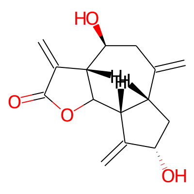 Azuleno(4,5-b)furan-2(3H)-one, decahydro-4,8-dihydroxy-3,6,9-tris(methylene)-, (3aR-(3aalpha,4alpha,6aalpha,8beta,9aalpha,9bbeta))-