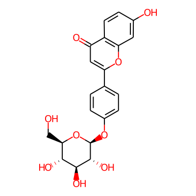 4H-1-Benzopyran-4-one, 2-(4-(beta-D-glucopyranosyloxy)phenyl)-7-hydroxy-