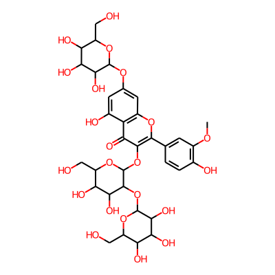 3-[4,5-Dihydroxy-6-(hydroxymethyl)-3-[3,4,5-trihydroxy-6-(hydroxymethyl)oxan-2-yl]oxyoxan-2-yl]oxy-5-hydroxy-2-(4-hydroxy-3-methoxyphenyl)-7-[3,4,5-trihydroxy-6-(hydroxymethyl)oxan-2-yl]oxychromen-4-o
