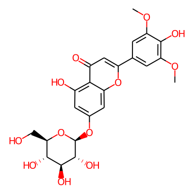 5-hydroxy-2-(4-hydroxy-3,5-dimethoxyphenyl)-7-[(2S,3R,4S,5S,6R)-3,4,5-trihydroxy-6-(hydroxymethyl)oxan-2-yl]oxychromen-4-one
