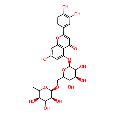 5-[[6-O-(6-Deoxy-alpha-L-mannopyranosyl)-beta-D-glucopyranosyl]oxy]-2-(3,4-dihydroxyphenyl)-7-hydroxy-4H-1-benzopyran-4-one