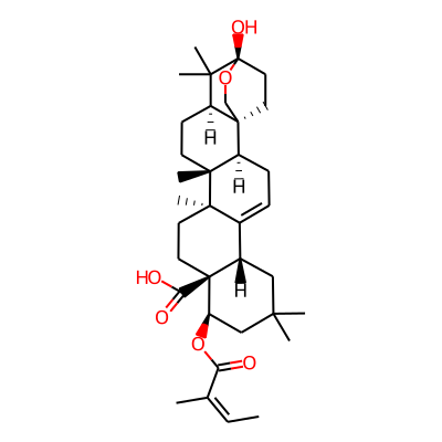 (1S,2S,6S,10R,11S,14S,15R,18R,20S)-20-hydroxy-8,8,14,15,19,19-hexamethyl-10-[(Z)-2-methylbut-2-enoyl]oxy-21-oxahexacyclo[18.2.2.01,18.02,15.05,14.06,11]tetracos-4-ene-11-carboxylic acid