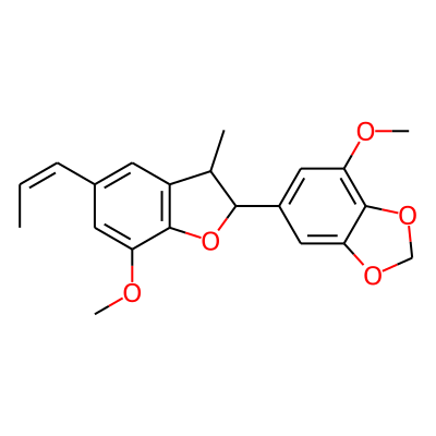 2,3-Dihydro-7-methoxy-2-(3-methoxy-4,5-methylenedioxyphenyl)-3-methyl-5-(1-propenyl)benzofuran