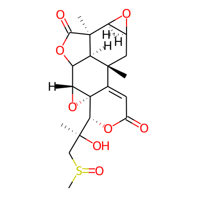 (2R,4S,5R,10S,12S,14R,15R,18R)-5-[(2R)-2-hydroxy-1-methylsulfinylpropan-2-yl]-10,15-dimethyl-3,6,13,17-tetraoxahexacyclo[8.7.1.02,4.04,9.012,14.015,18]octadec-8-ene-7,16-dione