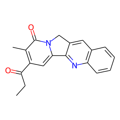 8-Methyl-7-propanoylindolizino[1,2-b]quinolin-9(11h)-one