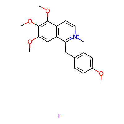 1-((4-Methoxyphenyl)methyl)-2-methyl-5,6,7-trimethoxyisoquinolinium iodide