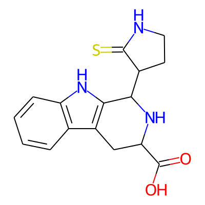(1R*,3R*,3'S*)-1,2,3,4-Tetrahydro-1-(2-thio-3-pyrrolidinyl)-beta-carboline-3-carboxylic acid