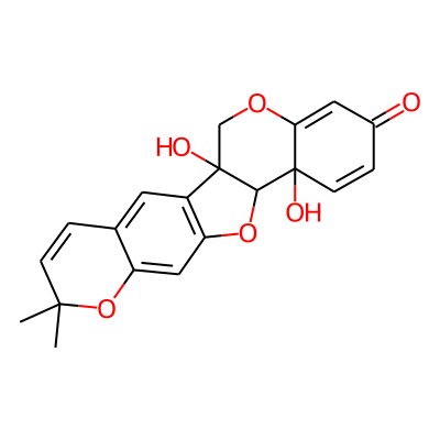 1,14-Dihydroxy-7,7-dimethyl-8,12,20-trioxapentacyclo[11.8.0.02,11.04,9.014,19]henicosa-2(11),3,5,9,15,18-hexaen-17-one