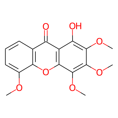 9H-Xanthen-9-one, 1-hydroxy-2,3,4,5-tetramethoxy-