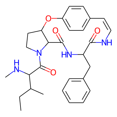 5,8-Ethenopyrrolo[3,2-b][1,5,8]oxadiazacyclotetradecine-12,15(1H,11H)-dione, 2,3,3a,13,14,15a-hexahydro-1-[3-methyl-2-(methylamino)-1-oxopentyl]-13-(phenylmethyl)-