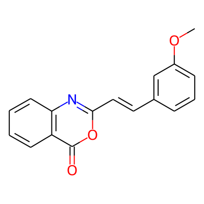 4H-3,1-Benzoxazin-4-one, 2-(2-(3-methoxyphenyl)ethenyl)-