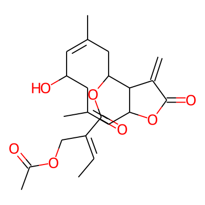 8-Hydroxy-6,10-dimethyl-3-methylene-2-oxo-2,3,3a,4,5,8,9,11a-octahydrocyclodeca[b]furan-4-yl 2-((acetyloxy)methyl)-2-butenoate