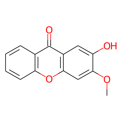 9H-Xanthen-9-one, 2-hydroxy-3-methoxy-