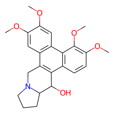 3,4,6,7-Tetramethoxy-9,11,12,13,13a,14-hexahydrophenanthro[9,10-f]indolizin-14-ol