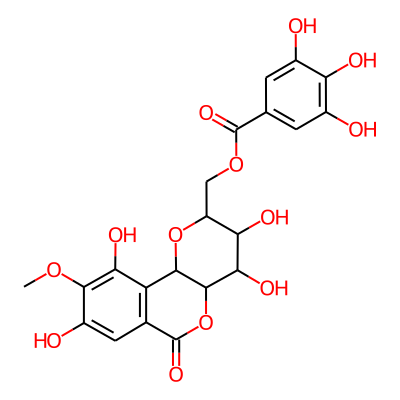 (3,4,8,10-tetrahydroxy-9-methoxy-6-oxo-3,4,4a,10b-tetrahydro-2H-pyrano[3,2-c]isochromen-2-yl)methyl 3,4,5-trihydroxybenzoate
