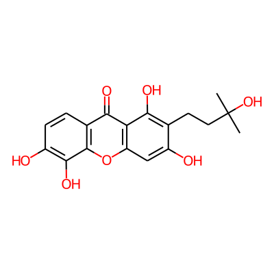 3,4,6,8-Tetrahydroxy-7-(3-hydroxy-3-methylbutyl)-9H-xanthene-9-one