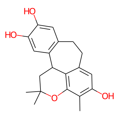 1,7,8,12b-Tetrahydro-2,2,4-trimethyl-2h-benzo[6,7]cyclohepta[1,2,3-de][1]benzopyran-5,10,11-triol