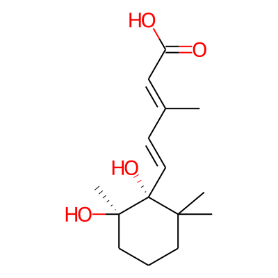 (2E,4E)-5-[(1R,2R)-1,2-dihydroxy-2,6,6-trimethylcyclohexyl]-3-methylpenta-2,4-dienoic acid