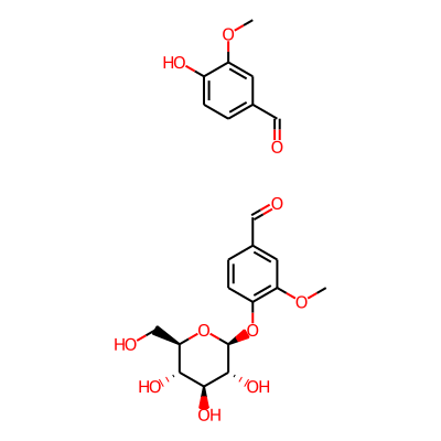 4-hydroxy-3-methoxybenzaldehyde;3-methoxy-4-[(2S,3R,4S,5S,6R)-3,4,5-trihydroxy-6-(hydroxymethyl)oxan-2-yl]oxybenzaldehyde