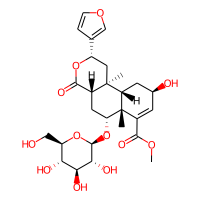 methyl (2S,4aS,6R,6aR,9R,10aS,10bS)-2-(furan-3-yl)-9-hydroxy-6a,10b-dimethyl-4-oxo-6-[(2R,3R,4S,5S,6R)-3,4,5-trihydroxy-6-(hydroxymethyl)oxan-2-yl]oxy-1,2,4a,5,6,9,10,10a-octahydrobenzo[f]isochromene-
