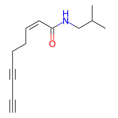 (z)-Non-2-en-6,8-diynoic acid isobutylamide