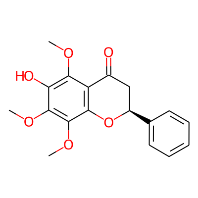 (2S)-6-hydroxy-5,7,8-trimethoxy-2-phenyl-2,3-dihydrochromen-4-one