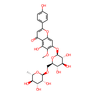 7-[(6-O-alpha-L-Rhamnopyranosyl-beta-D-glucopyranosyl)oxy]-4',5-dihydroxy-6-methoxyflavone