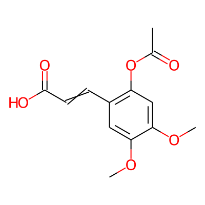 2-Acetoxy-4,5-dimethoxycinnamic acid