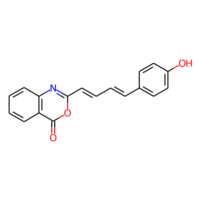 4H-3,1-Benzoxazin-4-one, 2-(4-(4-hydroxyphenyl)-1,3-butadienyl)-