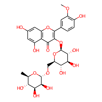 5,7-dihydroxy-2-(4-hydroxy-3-methoxyphenyl)-4-oxo-4H-chromen-3-yl 6-O-(6-deoxy-alpha-D-mannopyranosyl)-beta-D-glucopyranoside