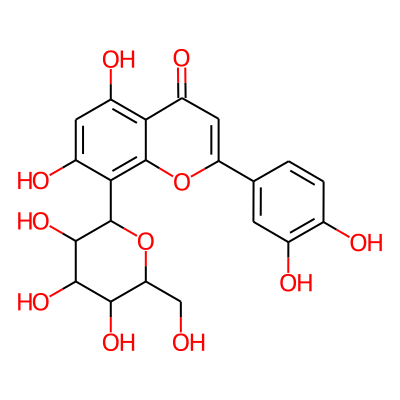 4H-1-Benzopyran-4-one, 2-(3,4-dihydroxyphenyl)-8-beta-D-glucopyranosyl-5,7-dihydroxy-